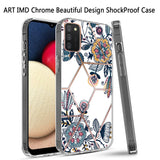 For Samsung Galaxy A02S Fashion Art Floral IMD Design Beautiful Flower Pattern Hybrid Protective Hard PC Rubber TPU Slim Back  Phone Case Cover