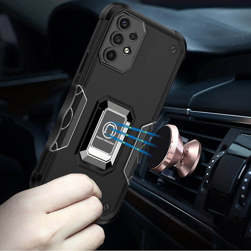 For Samsung Galaxy A23 5G Hybrid Cases with Magnetic Ring Holder Stand Kickstand Heavy Duty Rugged Silicone Shockproof  Phone Case Cover