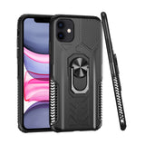 For Boost Mobile Celero 5G Military Grade Hybrid Heavy Duty 2 in 1 Protective Hard PC and Soft Silicone with Ring Stand Holder  Phone Case Cover