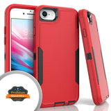 For Apple iPhone SE 3 (2022) /SE /8/7 Hybrid Shockproof Silicone Rubber TPU + Hard PC Heavy Duty Three Layer Protection  Phone Case Cover