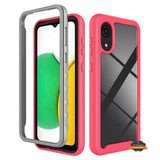 For Samsung Galaxy A03 Core Armor Slim Hybrid Double Layer Hard PC + TPU Transparent Back Rugged Frame Shockproof  Phone Case Cover