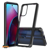 For Motorola Moto G Stylus 5G 2022 Crystal HD Clear Back Panel + TPU Bumper Frame Hybrid Slim Hard Shockproof Defender  Phone Case Cover