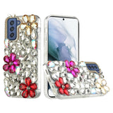 For Apple iPhone SE 3 (2022) SE/8/7 Bling Clear Crystal 3D Full Diamonds Luxury Sparkle Rhinestone Hybrid Gold/ Pink/ Red Phone Case Cover