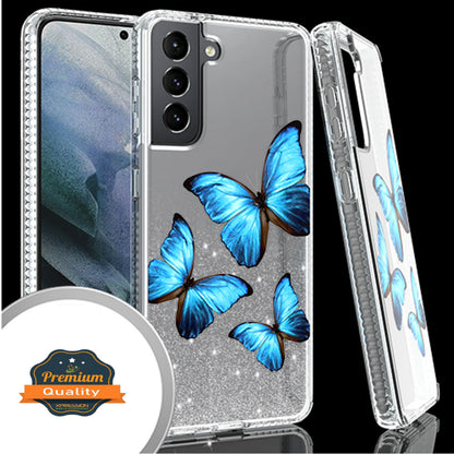 For Apple iPhone 14 (6.1") Clear Fashion IMD Pattern Design Hard Back PC Hybrid Bumper Armor TPU Soft Rubber Slim  Phone Case Cover