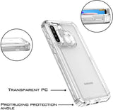 For Samsung Galaxy A22 5G Transparent 3 Layer Heavy Duty Rugged Full Body Shockproof Hybrid Hard PC + TPU Bumper Protective  Phone Case Cover