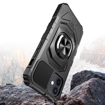 For Apple iPhone 14 Plus (6.7") Hybrid Dual Layer with Rotate Magnetic Ring Stand Holder Kickstand, Rugged Shockproof  Phone Case Cover