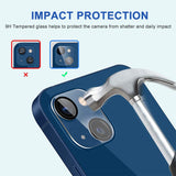 For Apple iPhone 14 Plus (6.7") Camera Lens Protector Tempered Glass Rear Back Camera Protective Lens Shield, Case Friendly Clear Screen Protector