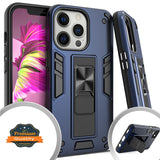 For Apple iPhone 13 /Pro Max Mini with Built-in Slide Kickstand Shockproof Armor Heavy Duty Dual Layer [Military Grade] Protective Rugged Bumper  Phone Case Cover