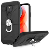For Motorola Moto G Pure Cases with Stand Kickstand Ring Holder [360° Rotating] Armor Dual Layer Work with Magnetic Car Mount PC+TPU Hard  Phone Case Cover
