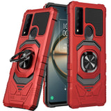 For BLU G91 MAX Hybrid 2in1 Dual Layer with Rotate Magnetic Ring Stand Holder Kickstand, Rugged Shockproof Protective  Phone Case Cover