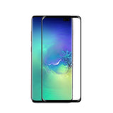For Samsung Galaxy S10+ Plus Tempered Glass Screen Protector Designed to allow full functionality Fingerprint Unlock 3D Curved Edge Glass Full coverage Clear Black Screen Protector