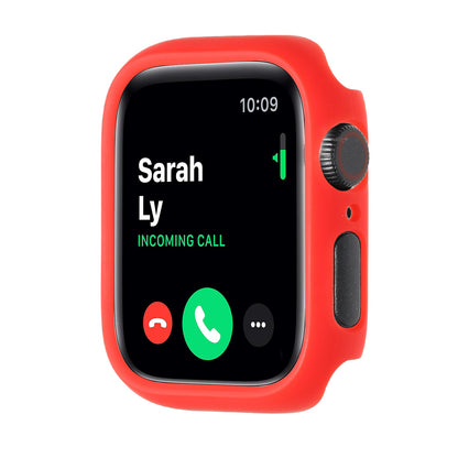 For Apple Watch Series 7/6/SE/5/4/3/2/1 Shockproof Hard Solid Color Bumper Case All-Around Edge Frame [NO Screen Protector]