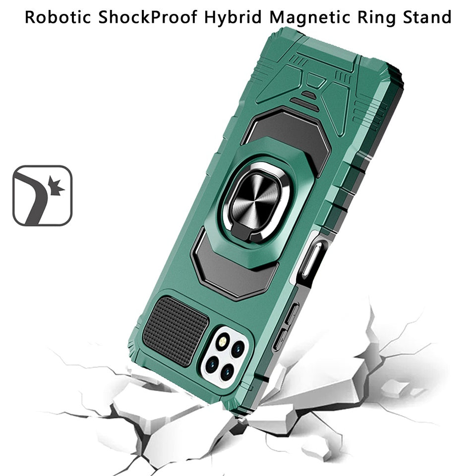 For Wiko Voix Hybrid Dual Layer with 360° Rotate Magnetic Ring Stand Holder Kickstand, 2in1 TPU Rugged PC Shockproof  Phone Case Cover