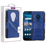 For Nokia C5 Endi Hybrid Dual Layer Hard PC with Stand Shockproof TPU Rugged Bumper Blue Phone Case Cover