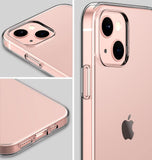 For Apple iPhone 13 Pro (6.1") Transparent Gummy Acrylic TPU Hybrid Cushion Rigid Shock Protection Rubber Bumper Hard Back Clear Phone Case Cover