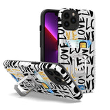 For Apple iPhone 11 (6.1") Stylish Wallet Designed with Credit Card Holder & Magnetic Stand Ring Heavy Duty Hybrid  Phone Case Cover