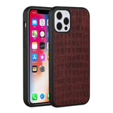 For Apple iPhone 13 Pro Max (6.7") Ultra Slim Thin PU Leather Crocodile Flip Snap On Hybrid Shockproof TPU PC Hard Shell  Phone Case Cover