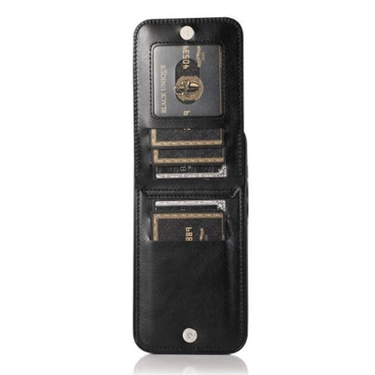 For Apple iPhone 13 Pro Max Wallet Case with Credit Card Holder Vertical Leather Kickstand Magnetic Buttons Flip Pouch  Phone Case Cover