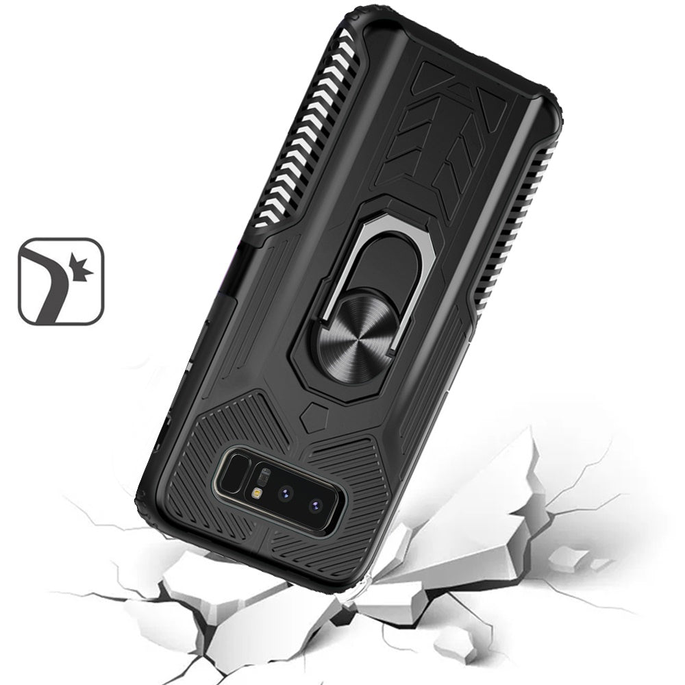 For Apple iPhone 8 Plus/7 Plus/6 6S Plus Military Grade Hybrid Heavy Duty 2 in 1 Hard PC and Silicone with Ring Stand Holder  Phone Case Cover
