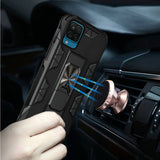 For Samsung Galaxy S22 Hybrid Magnetic Slide Ring Stand fit Car Mount Grip Holder Heavy Duty Rugged Military Grade  Phone Case Cover