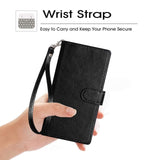 For Apple iPhone 13 /Pro /Mini Leather Wallet Case with Credit Card Holder Storage Lanyard Kickstand & Magnetic Flip Protective  Phone Case Cover