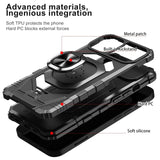 For OnePlus Nord N20 5G Armor Hybrid Stand Ring Hard TPU Rugged Protective [Military-Grade] Magnetic Car Ring Holder  Phone Case Cover