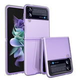 For Samsung Galaxy Z Flip 4 5G Premium TPU Rubber Transparent Plating PC with Color edge Frame Shockproof Protection Clear Phone Case Cover