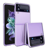 For Samsung Galaxy Z Flip 3 5G Premium TPU Rubber Transparent Plating PC with Color edge Frame Shookproof Protection  Phone Case Cover