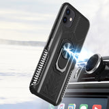 For Apple iPhone XR Military Grade Hybrid Heavy Duty 2 in 1 Protective Hard PC and Soft Silicone with Ring Stand Holder  Phone Case Cover