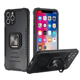 For Apple iPhone 11 (6.1") Hybrid with Stand Magnetic Ring Kickstand Bumper Shockproof Armor Heavy Duty Military Grade  Phone Case Cover