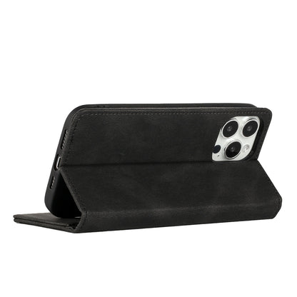 For Apple iPhone 14 (6.1") Wallet Premium PU Vegan Leather ID Credit Card Money Holder with Magnetic Closure Pouch Flip  Phone Case Cover