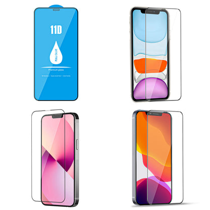 For Apple iPhone 14 Pro (6.1") Tempered Glass Screen Protector 11D Full Glue High Grade Alumina Tempered Glass Curved Screen Clear Screen Protector