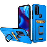 For Motorola Moto G Power 2022 Wallet Case Designed with Credit Card Holder & Stand Kickstand Ring Heavy Duty Hybrid Armor  Phone Case Cover