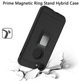 For Apple iPhone SE 2022 /SE 2020/8/7 Magnetic Ring Holder Rubber Hybrid Kickstand Texture Rugged Armor Heavy Duty  Phone Case Cover