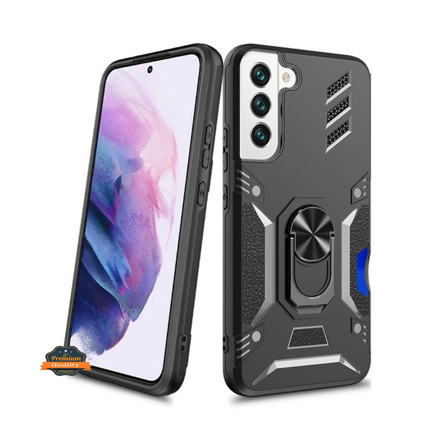 For Apple iPhone 14 /Plus Pro Max Invisible Wallet Credit Card Holder Ring Stand Kickstand Heavy Duty Shockproof Hybrid  Phone Case Cover