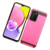 For Samsung Galaxy A03S Brushed Texture Slim Hybrid Shockproof Dual Layer Hard PC TPU Silicone Armor Rugged Protective  Phone Case Cover