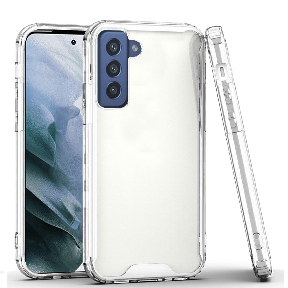 For Samsung Galaxy S20 Ultra Colored Shockproof Transparent Hard PC + Rubber TPU Hybrid Bumper Shell Slim Protective Clear Phone Case Cover