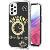 For Samsung Galaxy A32 5G Smiling Glitter Ornament Bling Sparkle with Ring Stand Hybrid Slim TPU + Hard Back Shell  Phone Case Cover