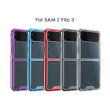 For Samsung Galaxy Z Flip 3 5G Hybrid Transparent Clear Acrylic Hard PC & Candy TPU Flip Snap On Back Protector  Phone Case Cover