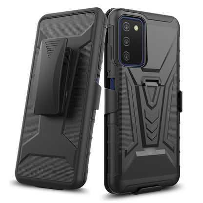 For Apple iPhone 14 Plus (6.7") Belt Clip Holster Shockproof with Clip On & Kickstand Heavy Duty 3in1 Hybrid Black Phone Case Cover