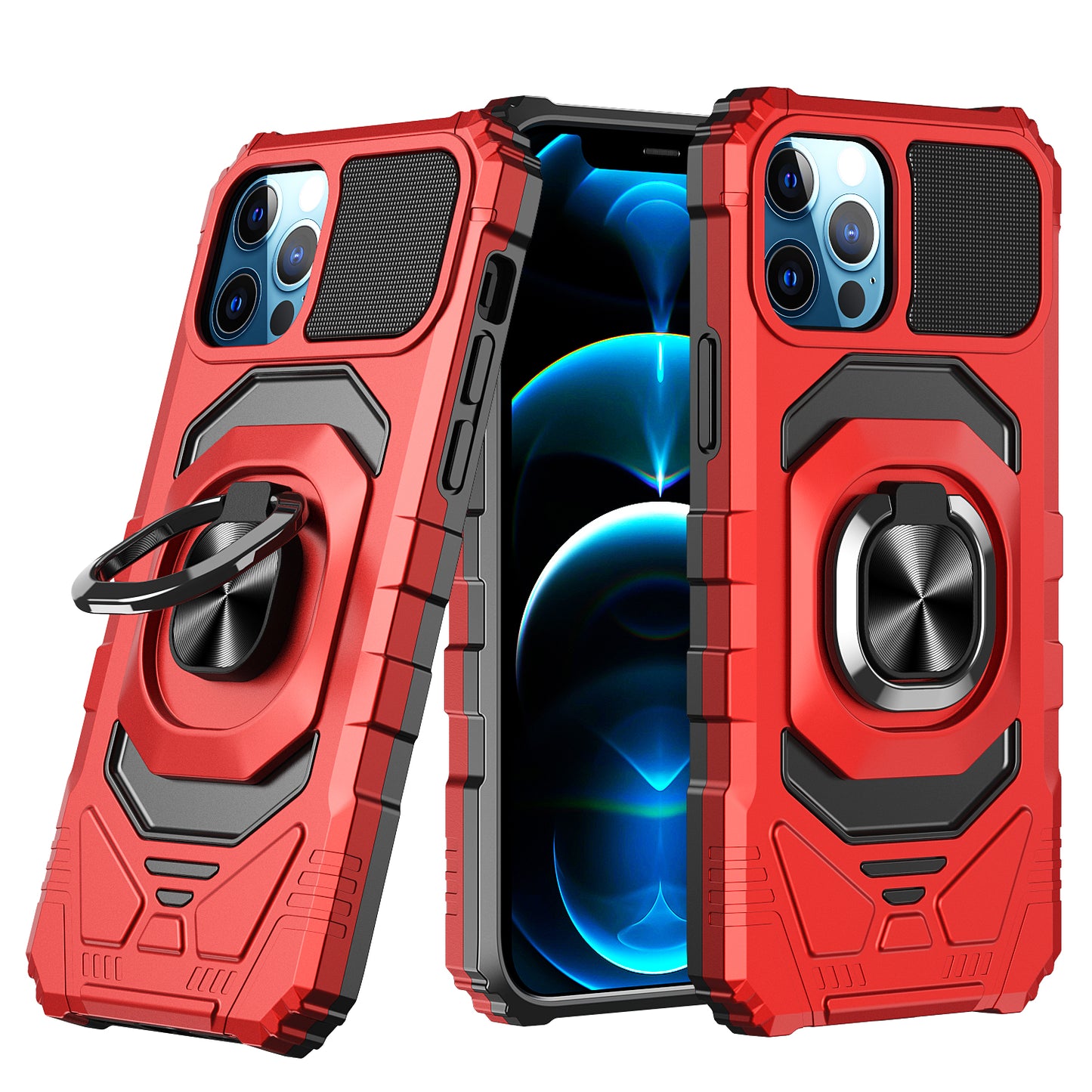 For Apple iPhone SE 3 (2022) SE/8/7 Hybrid Dual Layer Rotate Magnetic Ring Stand Holder Kickstand, Rugged Shockproof  Phone Case Cover