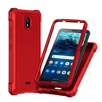For Nokia C200 Matte Finish Hybrid Thick Shell Guard Shockproof Dual Layer Hard PC + TPU Bumper Frame Armor  Phone Case Cover