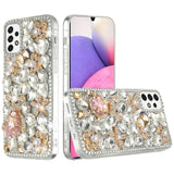 For Samsung Galaxy A33 5G Bling Crystal 3D Full Diamonds Luxury Sparkle Transparent Rhinestone Glitter Hybrid Bumper  Phone Case Cover