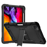Case for Apple iPad Pro 12.9 inch (2021) Tough Tablet Strong with Kickstand Hybrid Heavy Duty High Impact Shockproof Protective Stand Black Tablet Cover