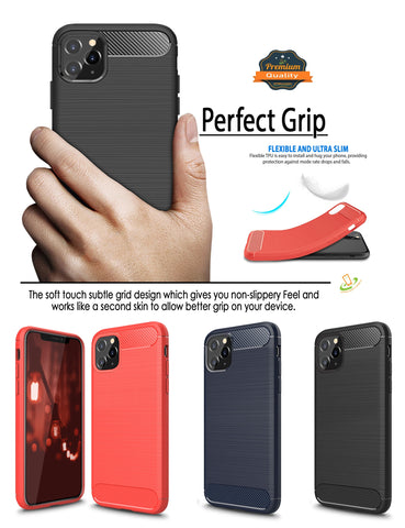 For Motorola Moto Edge (2022) Carbon Fiber Design Silicone Soft Skin Flexible TPU Gel Rubber Rugged Brushed Texture  Phone Case Cover