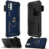 For Samsung Galaxy A13 5G Hybrid Rugged with Belt Clip Holster & Ring Stand Holder, Military Grade Fit with Magnetic Car Mount Shockproof  Phone Case Cover