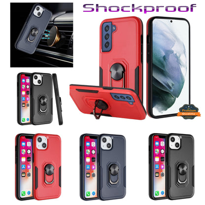 For Motorola Edge+ 2022 /Edge Plus Hybrid Rugged Hard Drop-Proof Protection Military Grade Armor with Metal Ring Stand  Phone Case Cover