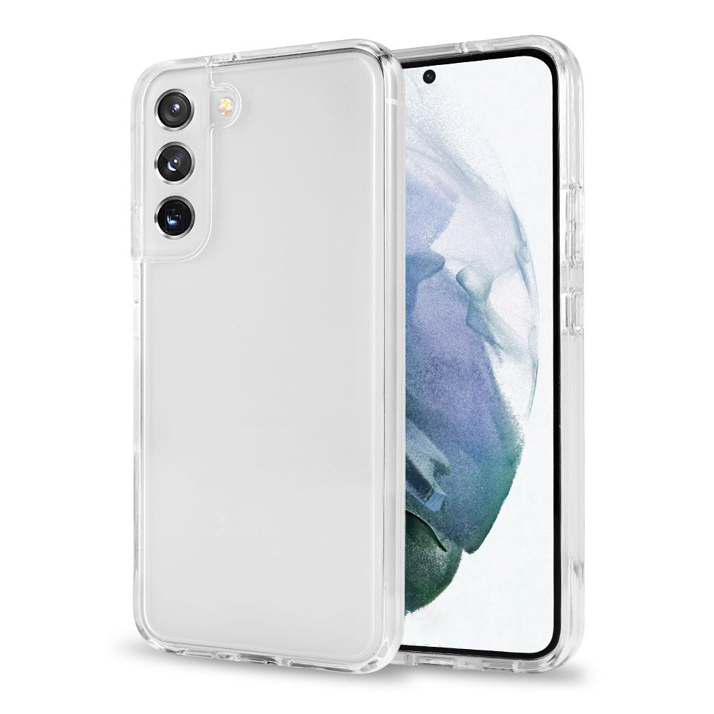 For Samsung Galaxy S23 Clear Full Transparency Thick Hybrid Hard PC Shell & Soft TPU Shock-Absorption Bumper Transparent Phone Case Cover