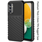 For Samsung Galaxy A13 5G Rugged Hybrid Hard PC Soft Silicone Gel 3.5mm TPU Bumper Texture Shockproof Anti Slip Protective Stylish Ultra Slim Black Phone Case Cover