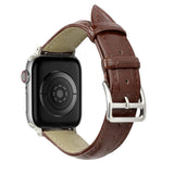 For Apple Watch Size 38/40/41mm Genuine Leather Replacement Band Strap Hybrid Wristbands Design Gold Buckle for iWatch Series 7/SE/6/5/4/3/2/1  Phone Case Cover